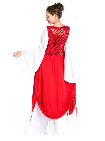 ホリデーコスチューム　レッド　祝日　フレンチ　ドレス　女性用　ポリエステル　