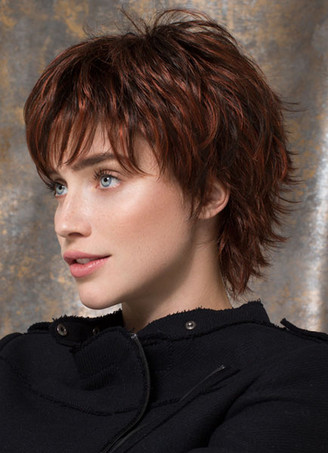 ウィッグ　マホガニー　シック＆モダン　女性用　耐熱ファイバー　ストレート　フルウィッグ　ストリートウェア　女性用　