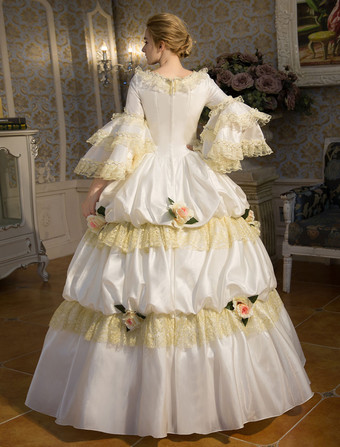 プリンセス 女性用 貴族ドレス 中世 ドレス ブルー 半袖 ポリエステル 祝日 ドレス バロック風 中世 ドレス・貴族ドレス ヨーロッパ 宮廷風 レトロ