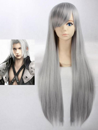 Halloween Final Fantasy VII Sephiroth Cosplay parrucca