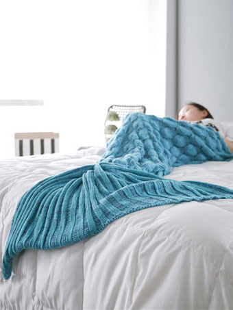 BluCarnevale Dormire coperta lavorata a maglia pigiama sirena onesie Snuggie per adulto Halloween