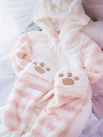 Costume pigiama da gatto rosa per donna