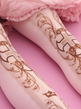 ロリィタ靴下　ピンク　スウィート　ポリエステル　ソックス　