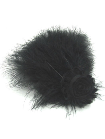 バレエヘアアクセサリー　羽毛　髪飾り ホワイト バレリーナ 大人用　パフォーマンス