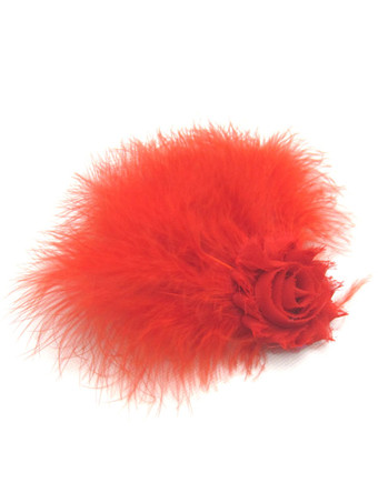 バレエヘアアクセサリー　羽毛　髪飾り ホワイト バレリーナ 大人用　パフォーマンス