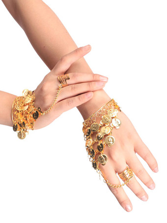 ベリーダンス衣装　ゴールド　合金　ベリーダンス　大人用　女性用　ブレスレット　ベリーダンサー　