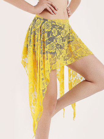 イエローベリーダンス衣装　大人用　レース　女性用　ベリーダンサー　サッシュベルト　ベリーダンス　2026