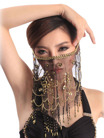 ブラック ベリーダンス衣装　ベリーダンサー　ボイル　ベール　大人用　女性用　ベリーダンス　