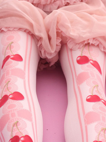 ロリィタ靴下　ピンク　ソックス　ベルベット　カジュアル　スウィート　