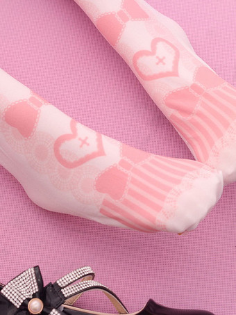 ロリィタ靴下　ピンク　ソックス　ベルベット　カジュアル　スウィート　