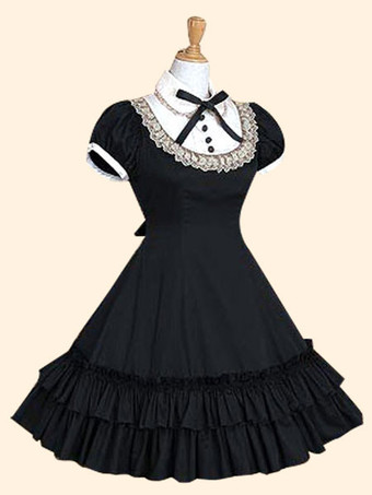 ブラック 甘いロリータワンピースOP　2025　ワイン赤アイドル衣装　スタンドカラー　ショートスリーブロリータワンピースワンピース　