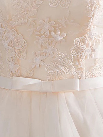 卒業式ドレス ホームカミングドレス パーティードレス フォーマルドレス Aライン アイボリー ファスナー ひざ下 スタンドカラー 半袖