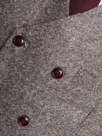 ハロウィン ヴィンテージ チョッキ 貴族 メンズ ライトブラウン レトロ コスチューム