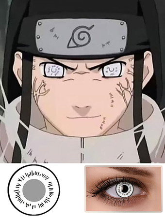Halloween 2024 Naruto Hyuga Neji Byakugan Weiß Karneval Cosplay Kontaktlinsen Faschingskostüme