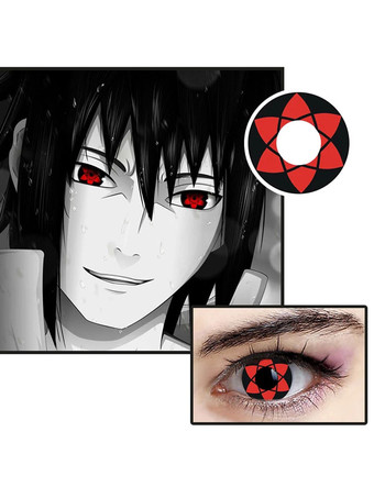 Naruto Uchiha Sasuke Sharingan Halloween Cosplay Contact Lenses