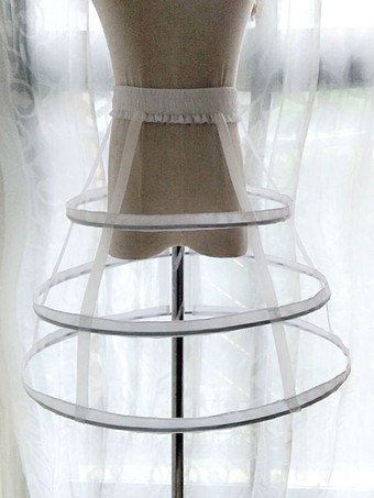 ロリィタペチコート　ホワイト　お茶会　クラシック＆トラディション　無地　