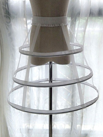 ロリィタペチコート　ホワイト　お茶会　クラシック＆トラディション　無地　