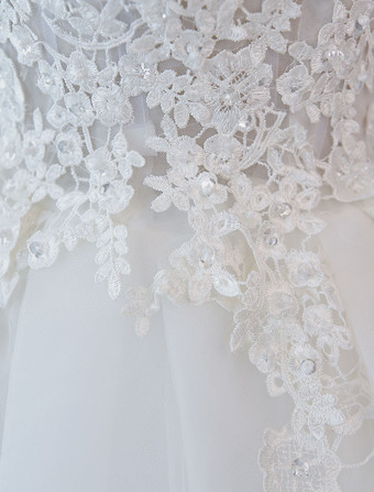 Brautkleider Prinzessin Prinzessin Brautkleider ärmellos Hochzeit V-Ausschnitt Brautkleider Tüll Elfenbeinfarbe Organza bodenlang mit Schnürung