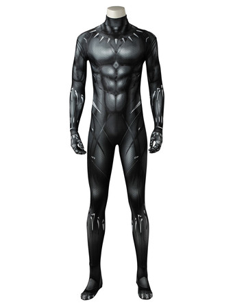 Marvel Comics Black Panther TChalla Cosplay Costume Fullbody Zentai 3D Print