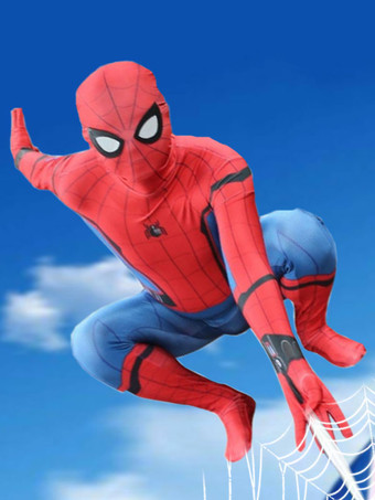 Spider Man - Costume de cosplay en Combinaison de Spiderman Peter Parker dans le film Spider-Man Homecoming Halloween