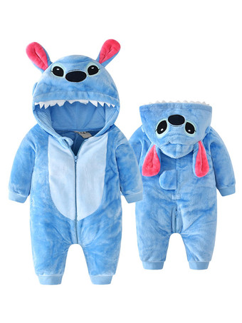 Combinaison unisexe-bébé en flanelle barboteuse animal pyjama tenues costume