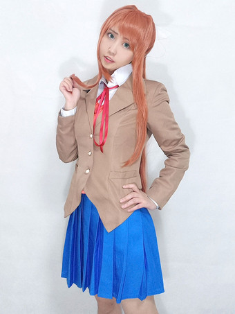 Halloween Carnaval Ddlc Monika Traje De Cosplay De Halloween Doki Doki Literature Club Traje De Cosplay