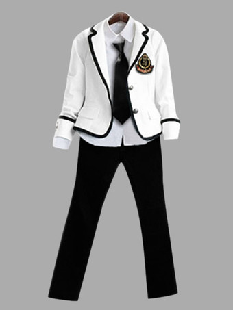 ホワイト イギリスの学校の制服男性のための日本の学校の少年制服
