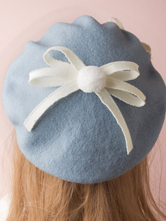 スウィートロリータハットウールボウポムポンロリータベレー