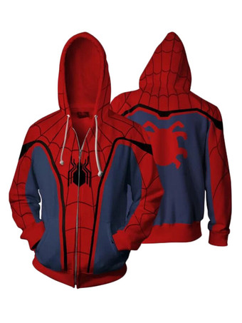 Marvel Comics Spider Man do Dia das Bruxas Cosplay Hoodie