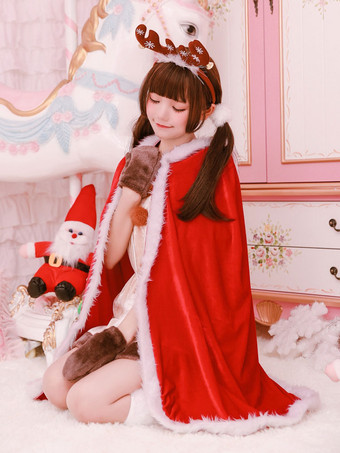 Weihnachtskap Kostüm Roter Weihnachtsmann Vertuschungen Karneval Kostüm