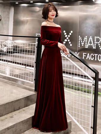 Abendkleid samt langarm Clearance
