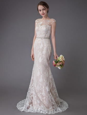 カラードレス マーメイド ドレス ピーチ ラウンドネック ノースリーブ 演奏会ドレス マーメイドライン 前撮り バックレス 結婚写真　フォトウェディング パーティードレス