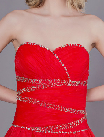 カラードレス イブニングドレス レッド オーガンザ レースアップ 演奏会ドレス ノースリーブ ハートカットネック 前撮り Aライン 結婚写真　フォトウェディング パーティードレス