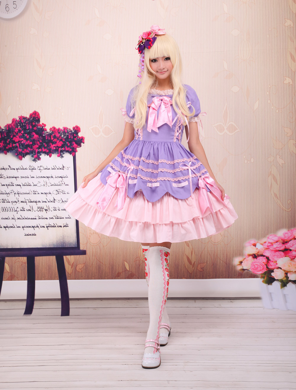 robe rose pourpre