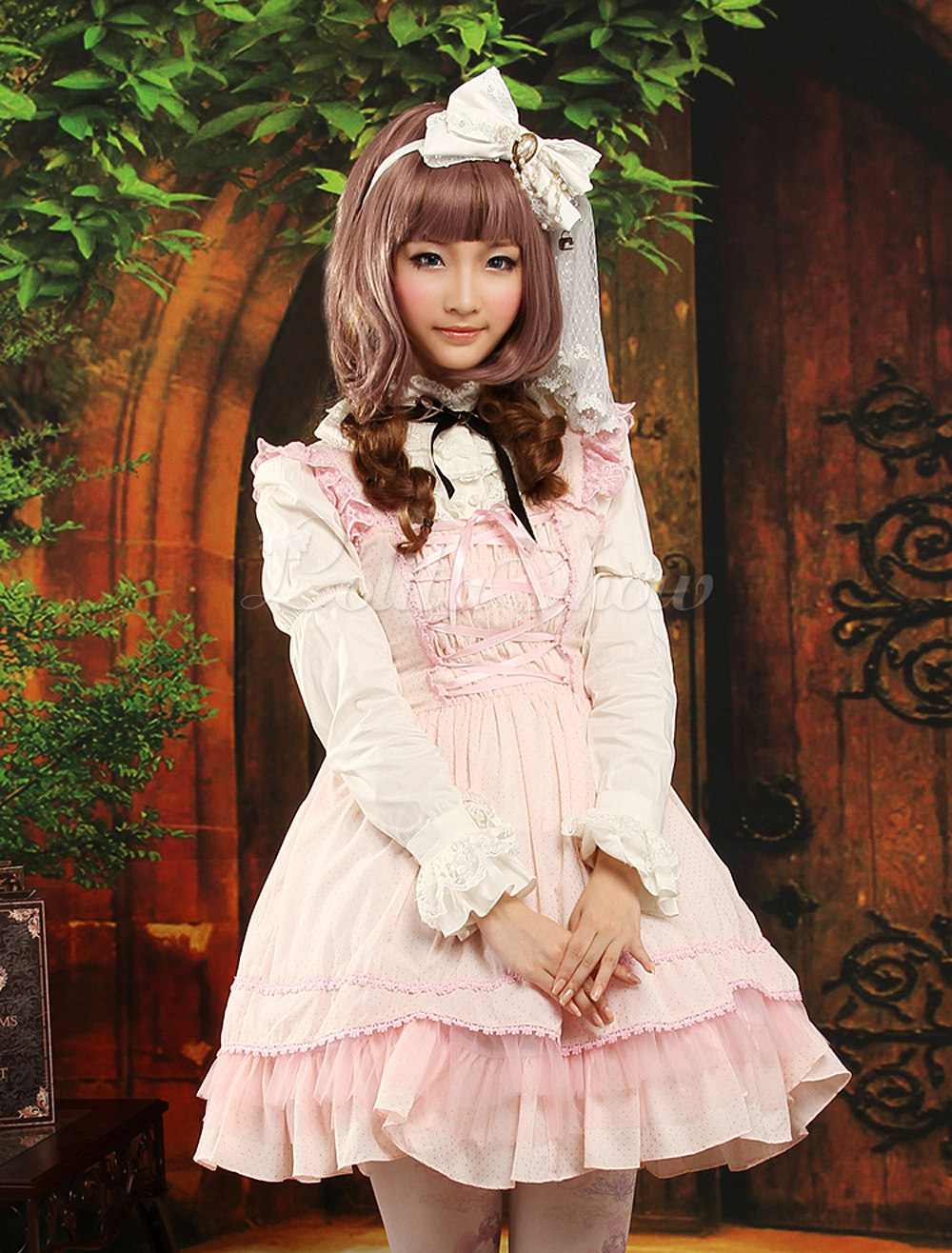 Lolitashow ロリータ服 ロリータジャンパースカート ピンク 可愛い コスプレ Lolitashow Com Jp