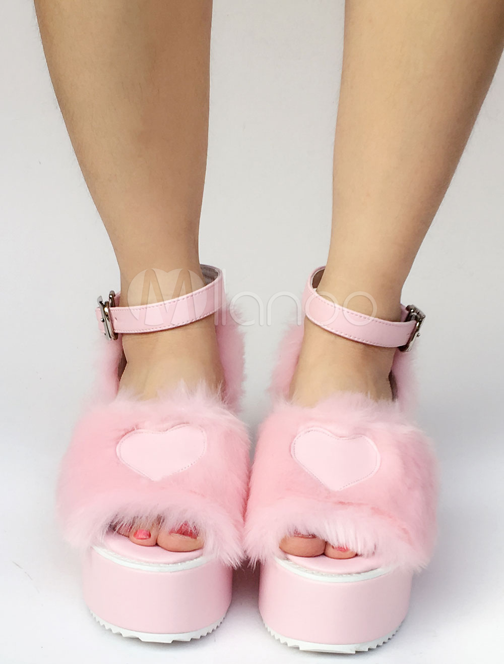 heart platform shoes
