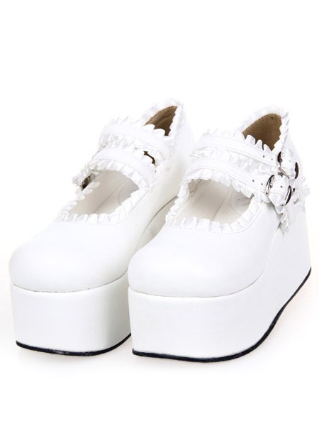 white high platform shoes