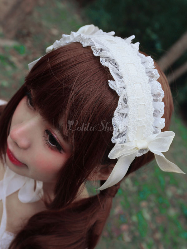 white lace headband