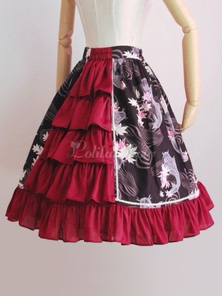 red lolita skirt