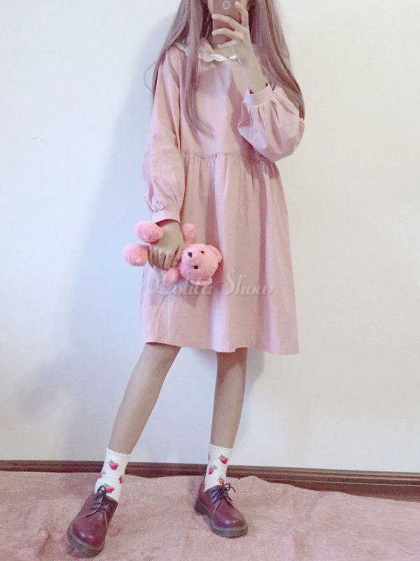 Sweet Lolita OP One Piece Dress Hooded 