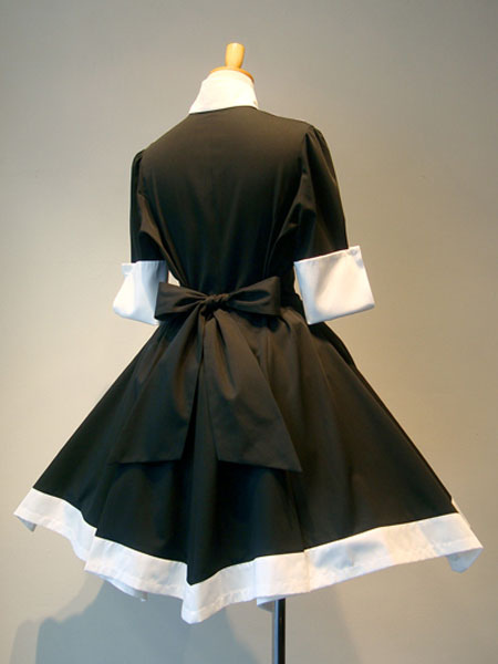ゴスロリワンピース 十字架 プリーツ Opドレス ボウボタン2トーン ブラック ロリータドレス ゴシックロリータ Lolitashow Com Jp