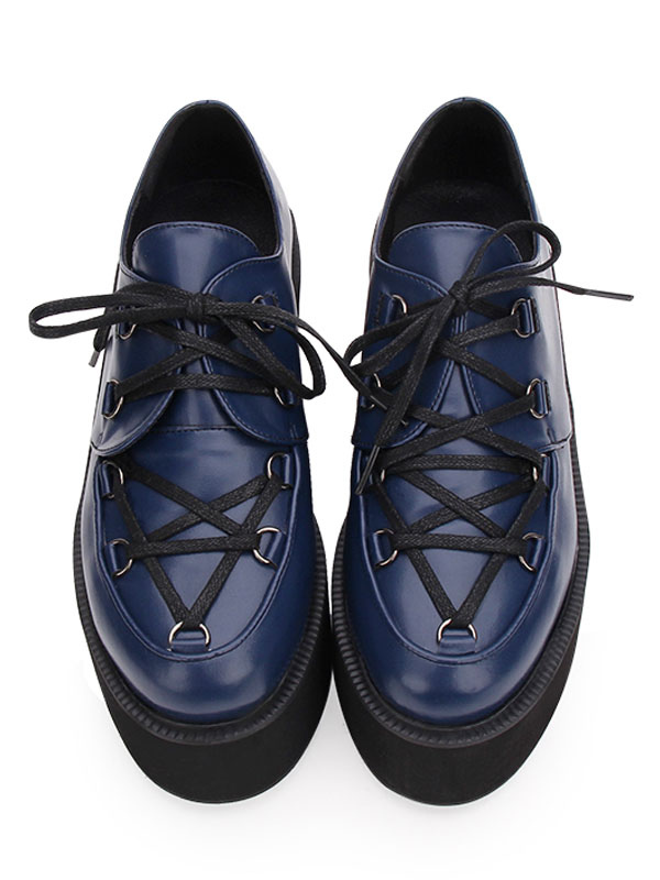 flatform lace up shoes