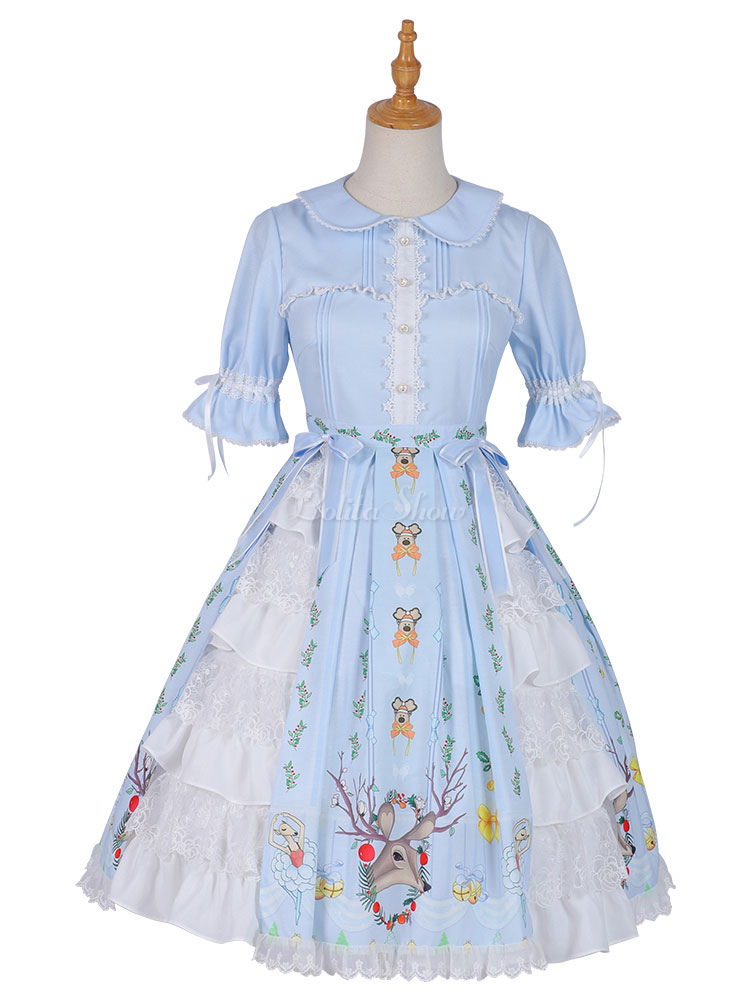 light blue one piece dress