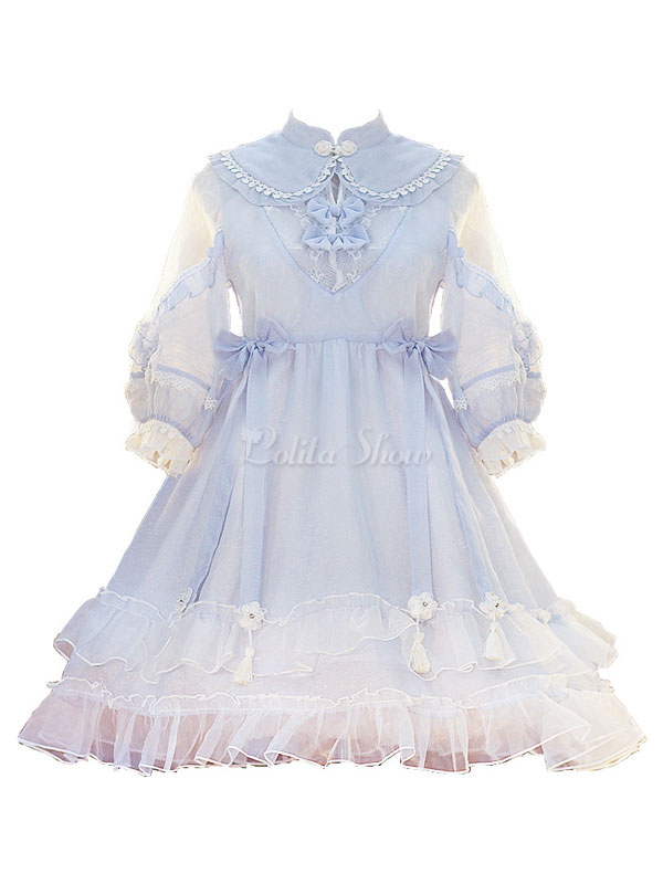 light blue one piece dress