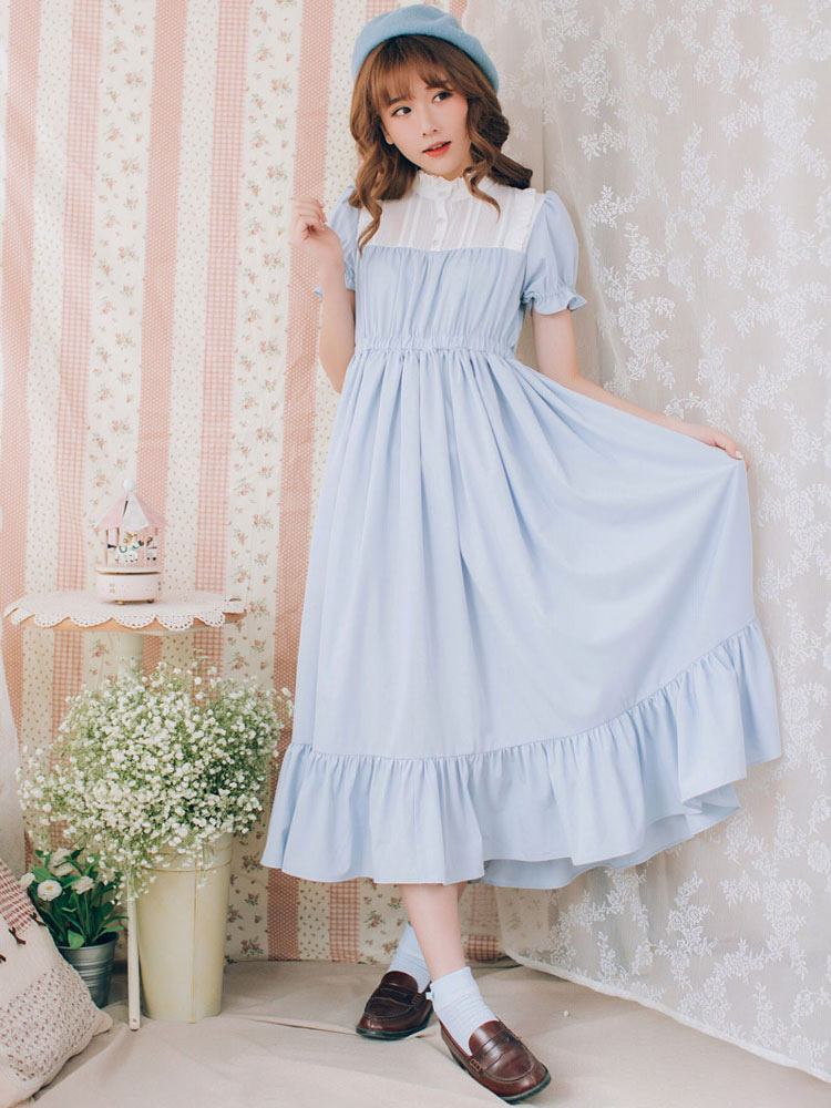 Classic Lolita Op Dress Long Sleeves Alice Lolita One Piece Dress Lolitashow Com