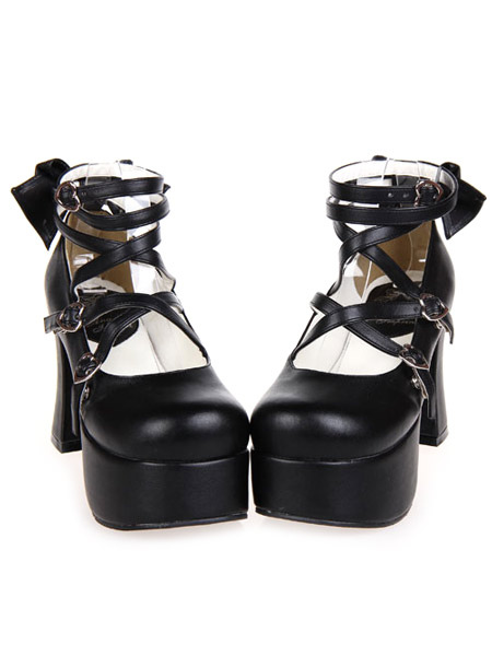 tacones gruesos con plataforma