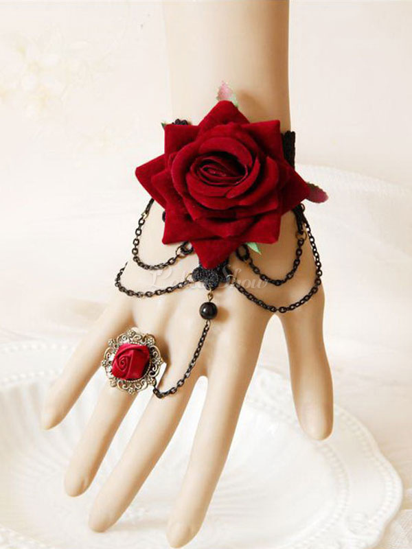 red flower accessories