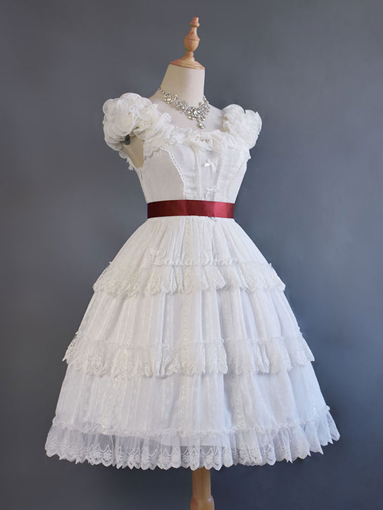 white lolita dress