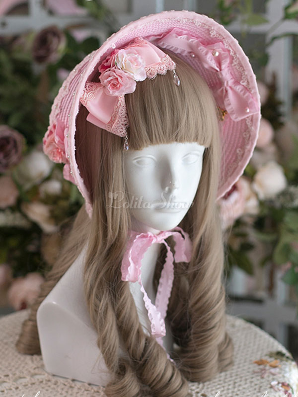 Pink bonnet hat Clearance