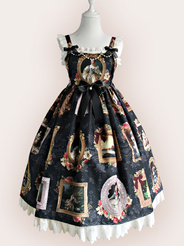 Black Bow Chiffon Dress